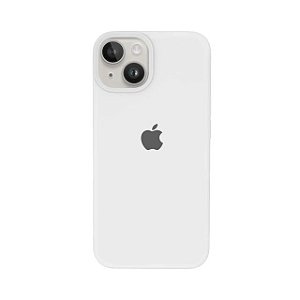 Capa Case Aveludada Silicone para iPhone 14 - Branca