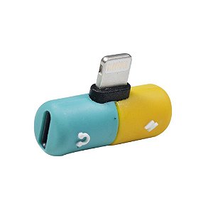 Adaptador Lightning para iPhone Fone de Ouvido e Carregador