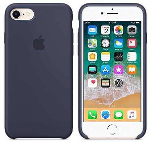 Capa Case Apple Silicone para iPhone 7 8 - Azul Marinho