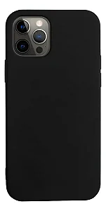 Capa de Silicone Aveludada para iPhone 12/12 Pro - Preta