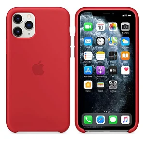 Capa de Silicone Aveludada para iPhone 11 Pro Max - Vermelha