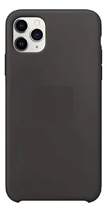 Capa de Silicone Aveludada para iPhone 11 Pro Max - Preta