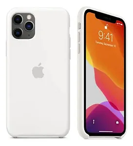 Capa de Silicone Aveludada para iPhone 11 Pro - Branca