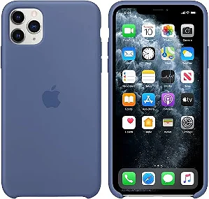 Capa de Silicone Aveludada para iPhone 11 Pro - Azul-Marinho