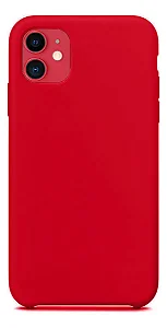 Capa de Silicone Aveludada para iPhone 11 - Vermelha