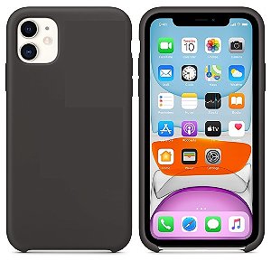 Capa de Silicone Aveludada para iPhone 11 - Preta