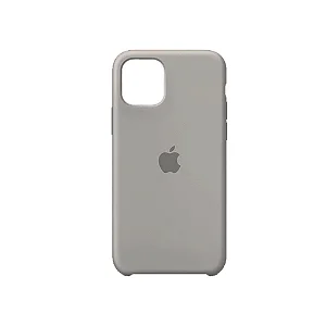 Capa de Silicone Aveludada para iPhone 11 - Cinza