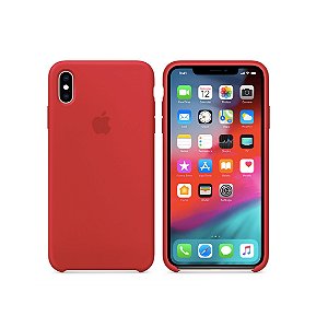 Capa Case Apple Silicone para iPhone X XS - Vermelha