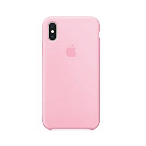 Capa Case Apple Silicone para iPhone Xs Max - Rosa
