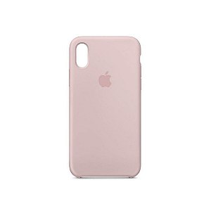 Capa Case Apple Silicone para iPhone Xs Max - Rosa Areia