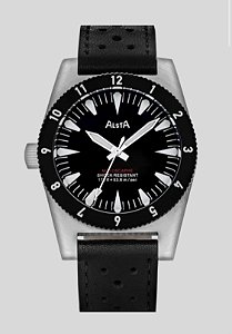 Relógio Alsta Motoscaphe Pulseira em Couro Preto