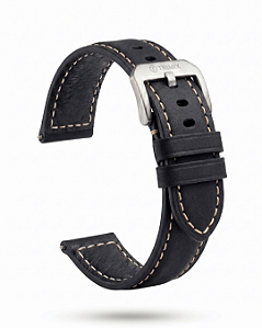 Pulseira Trimix Pam em Couro Preto