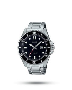 Casio Duro MDV-107D-1A1VDF-SC Preto com Pulseira em Aço Inox