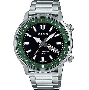 RELÓGIO CASIO ALPINIST VERDE BÚSSOLA MTD-130D-1A3VDF-SC