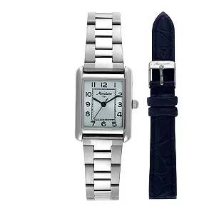 Relógio Mondaine Quadrado Vintage Troca Pulseira Prata ref. 32821L0MKNE2