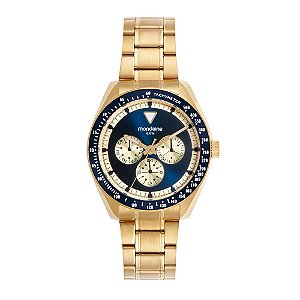 Relógio Mondaine Daytona Azul e Dourado ref. 32854GPMVDA1