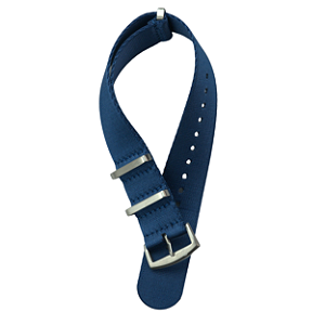 Pulseira Trimix Nato Seatbelt Azul Marinho