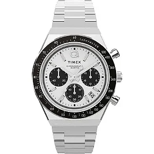 Relógio Cronógrafo Q Timex Aço Prata TW2W53300