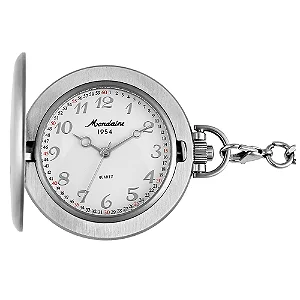 Relógio Mondaine de Bolso Masculino Prata com Abertura Automática 99780G0MVNE3