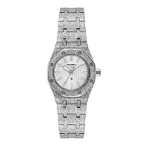 Relógio Mondaine Feminino Analógico Textura Prata 40001L0MVNM3