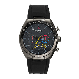 Relógio Mondaine Masculino Cronógrafo Chumbo Pulseira Silicone 32857GPMVPI2