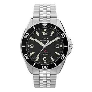 Relógio Masculino Timex DeepWater Quartz Preto e Prata TW2Y64500