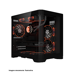 GABINETE MATX BRAZILPC GAMER BPC-CANOPY-B MINI PRETO COM 5 COOLER