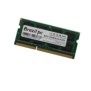 MEMORIA NOTE 8GB DDR3L 1333 BRAZILPC BPC1600D3LCL9S/8G LOW VOLTAGE 1.35V