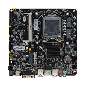 PLACA MAE AIO BRAZILPC 1155 BPC-ITX-B75FOKL-G (DDR3/HDMI/VGA/4xUSB3.0/REDE 1000M/AUDIO) OEM   I