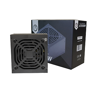 FONTE ATX 550W BRAZILPC BPC/5530-SMT 24 PINOS BOX (2xIDE/4xSATA/1xPCI-E 6+2/1x4 PINO/20+4 PINO CABO COM MALHA)
