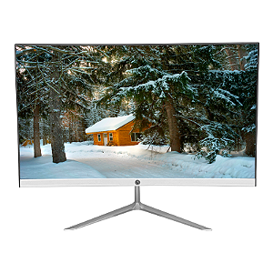 MONITOR LED 23.8 BRAZILPC M24WKNA FHD 75Hz CURVO R2800 FRAMLESS C/ AUDIO BRANCO WIDESCREEN BOX   IF