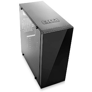 GABINETE GAMER BPC-330ATX BLACK SEM FONTE COM LATERAL ACRÍLICO