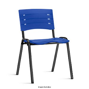 CADEIRA FIXA NEW ISO EMPILHÁVEL ESTRUTURA PRETA