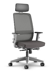Cadeira Vélo (Estrutura Cinza - Base Nylon e Braço ID)