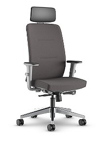Cadeira Vélo Acolchoada (Estrutura Cinza - Base Nylon e Braço ID)