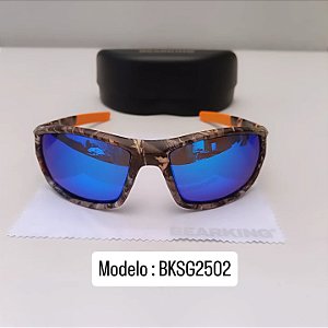 Óculos de Sol Polarizado Flutuante Proteção UV 400 Bearking Camuflado/Azul