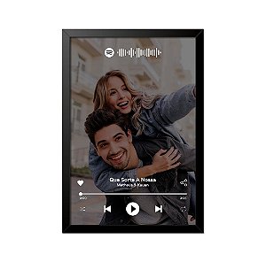 Porta Retrato Personalizado Interativo com Música do Spotify - A5 (18x24cm)