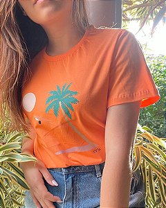 T-shirt - Menina e Coqueiro