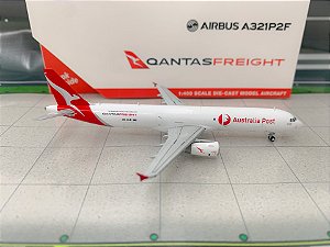 Miniatura Avião - Airbus A321P2F - Qantas Australia Post - 1:400 - Gemini Jets