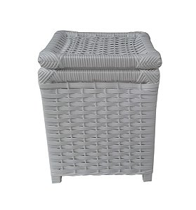 Cesto Lixo Sintético Branco 25x25x32