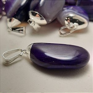 PINGENTE ÁGATA ROXA