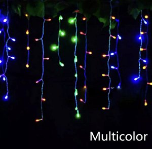 Cascata LED 5 Metros 200 Lâmpadas RGB Colorido Fixo sem Efeito 127V