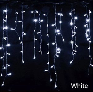 Cascata LED 5 Metros 200 Lâmpadas Branco Frio Fixo sem Efeito 127V