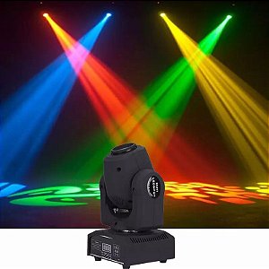 Mini Moving Head LED RGBW 10W Gobo Iluminação Profissional Dj Festa Balada Digital Dmx Bivolt