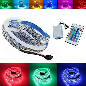 Fita LED 5050 RGB Colorida 120 LED's 28.8W / Mt 12V Rolo 5 Metros