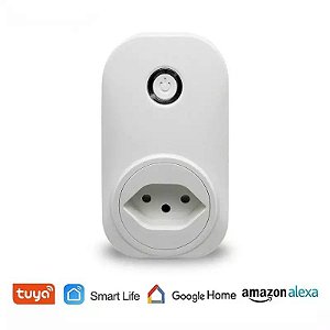 Tomada Inteligente Smart Plug 10A Wi-Fi 3 Pinos Google Home Alexa Bivolt