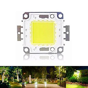 Chip LED COB 50W Branco Frio 6500K Reparo Refletor