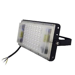 Refletor 50W Modular LED SMD Slim Industrial Branco Frio 6500K IP67 Bivolt