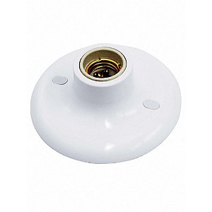 Plafonier Plafon Soquete Porcelana E27 Branco Bivolt