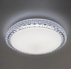 Lustre Plafon LED Sagitta 12W 28cm Céu Estrelado Acrílico Branco Frio 6500K Bivolt